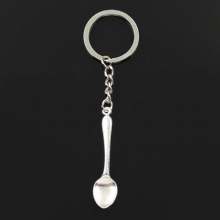 Keychain 54x12mm Spoon Pendants DIY Men Jewelry Car Key Chain Ring Holder Souvenir For Gift