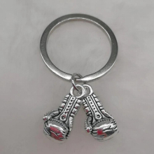 Charm A-Z Keychain Boxing Glove Pendant Boxer Sports Keychain DIY Fighting Jewelry Mens Car Keyring Souvenir Gift