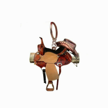 Horse Riding Shape Pendant Cowboy Saddle Keychain Decorative Pendants Creative Saddle Acrylic Hanging Decoration Car Key Rings