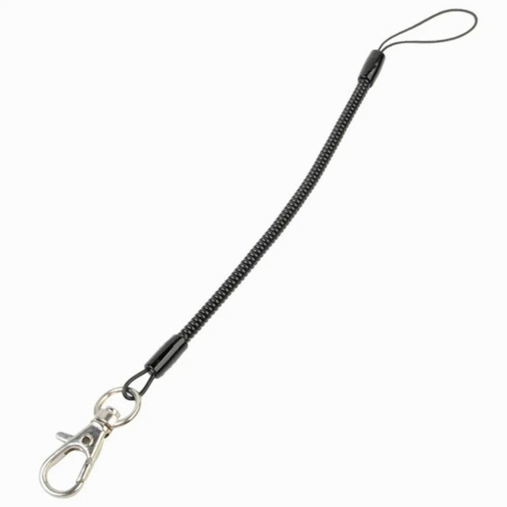 2Pcs/Lot Plastic Elastic Alloy Keychain Ring For Fishing Coil Stretch Lanyard Spring Coil Lobster Clip Keychain 885670425939