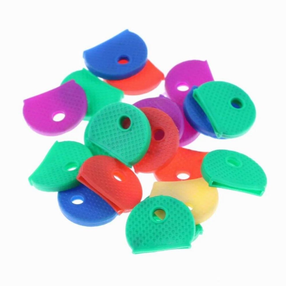 Colorful 10Pcs/20Pcs Mixed Soft Pvc Key Top Cover Caps Case Keyring Id Marker Tags Head Cover Keyring Topper 885670425984