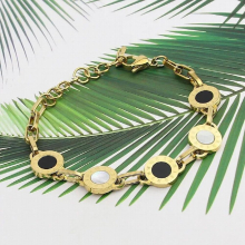 Gorgeous Gold/Rose /Silver Shell Resin Charm Bracelet Wedding Party Beads Bracelets For Women Bridal Pulseras