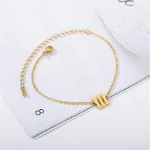 Stainless Steel Lucky Angel Number Bracelet 111 222 333 444 555 666 777 888 999 Charm Bracelet For Women Men Jewelry