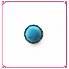 50pcs/lot Nature Stone Turquoise Snap Buttons fit 12mm Button Charms Snap Bracelet&Bangles Letters DIY Snap Jewelry Charms