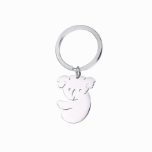 Likgreat Koala Animals Pendant Key Chain for Women Girls Boys Stainless Steel Key Ring Jewelry Accessories