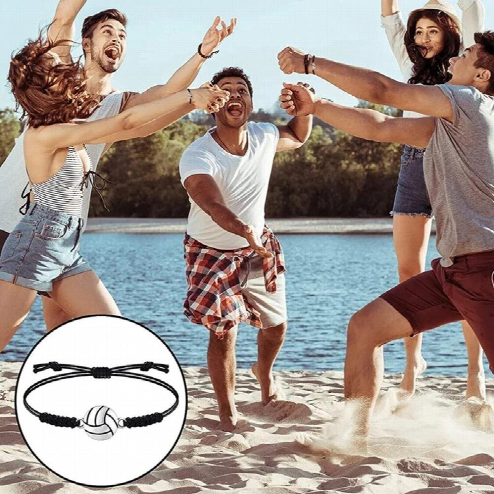20 Pcs Charm Volleyball Bracelets Volleyball Wristbands Sports Volleyball Wristbands For Teens Sport Team Players-image-OPC-PCWJPK2-NEW