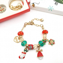 christmas Bracelet Ornament DIY Jewelry Making Kit Christmas Themed Xmas for Birthday