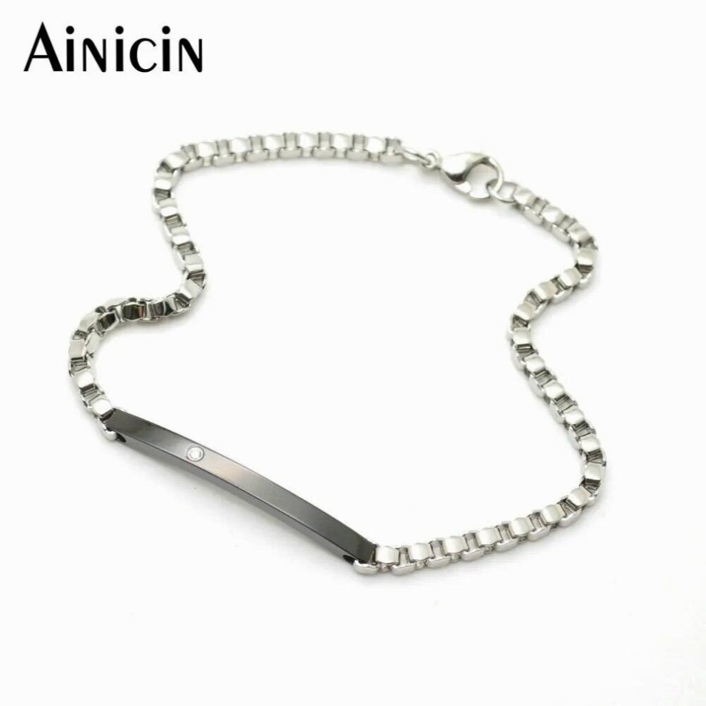 Never Fade Stainless Steel Gun Vacuum Plating 4mm Boxed Chain With CZ Setting Bracelets For Men and Women Jewelry-image-OPC-PCWJQQG-NEW