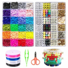 Trending Products Soft Pottery Round DIY Bracelet Beaded Material Accessories Set Clay Beads Jewelry