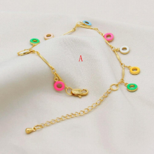 Charm Anklet of Star Stone Heart multicolour Foot Chain Jewelry for Women Girls Wedding Party Anklet N02229