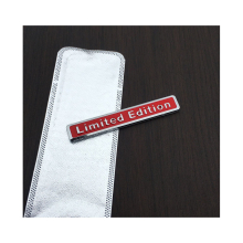 (Limited Edition Silver-Red S : 6.4*1CM ) Metal Quattro Limited Edition Emblem Badge Sticker