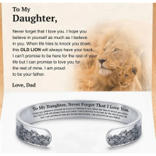 To My Daughter Proud of You Love Dad Bracelet, Adjustable Inspirational Bracelet
