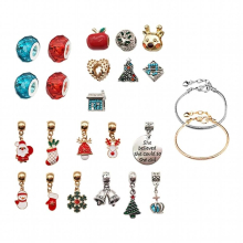 Christmas Bracelet DIY Charm Bracelet Making Kit Multicolor Creative Jewelry Spacer Beads Arts Crafts Ornaments Supplies Pendant