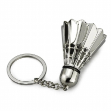 Creative Metal Badminton Keychain Simulation 3D Badminton Pendant Gymnasium Sports Club Promotional Souvenir Key Ring Gift