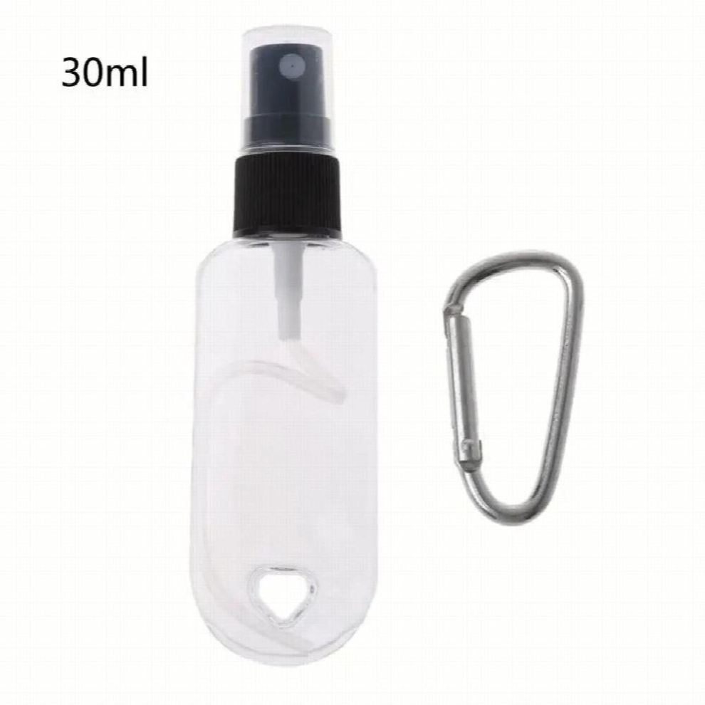 30ml 50ml Alcohol Spray Bottle Reusable Portable Mini Size Hand Sanitizer Travel Small Size Holder Hook Keychain Carrier