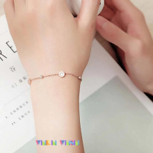 WinkinWinsin P Series Simply Style Use Girl Bracelets Anklets Zircon Inserted Letters Anklets Bracelets for Women