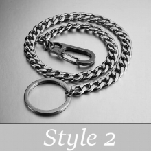 Long Trousers Hipster Key Chains 304 Stainless Steel Key Ring Metal Wallet Belt Chain Pant Keychain Unisex HipHop Jewelry
