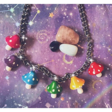 Colorful Mushroom Pendant Keychain For Women Girl Vintage Harajuku Punk Plant Waist Pants Key Chain Jewelry