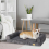 (L(100x75x8cm)) Bolster Orthopedic Dog Bed Sofa Washable Grey 2