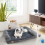 (XL(120x90x10cm)) Bolster Orthopedic Dog Bed Sofa Washable Grey 2