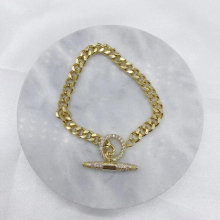 5Pcs/Lot Jewelry Boyfriend OT Clasps Bee Zircon Heart Cuban Chains Bracelets