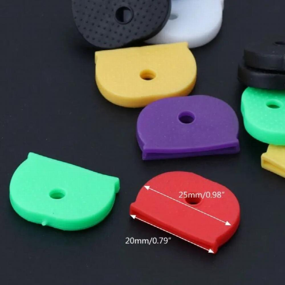 32Pcs Key Cap Tags Label Id Silicone Coding Key Identifier Cover 8 Colors J60e 885670547341