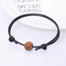 20Pcs Basketball Football Bracelet Personality Versatile Ball Beads Bracelet Adjustable Bracelet Jewelry