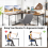 Casart Corner Computer Desk L-Shaped Reversible Study Desk Workstation 2 Person 4