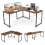 Casart Corner Computer Desk L-Shaped Reversible Study Desk Workstation 2 Person 9