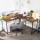 Casart Corner Computer Desk L-Shaped Reversible Study Desk Workstation 2 Person 7