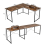 Casart Corner Computer Desk L-Shaped Reversible Study Desk Workstation 2 Person 2