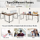 Casart Corner Computer Desk L-Shaped Reversible Study Desk Workstation 2 Person 3
