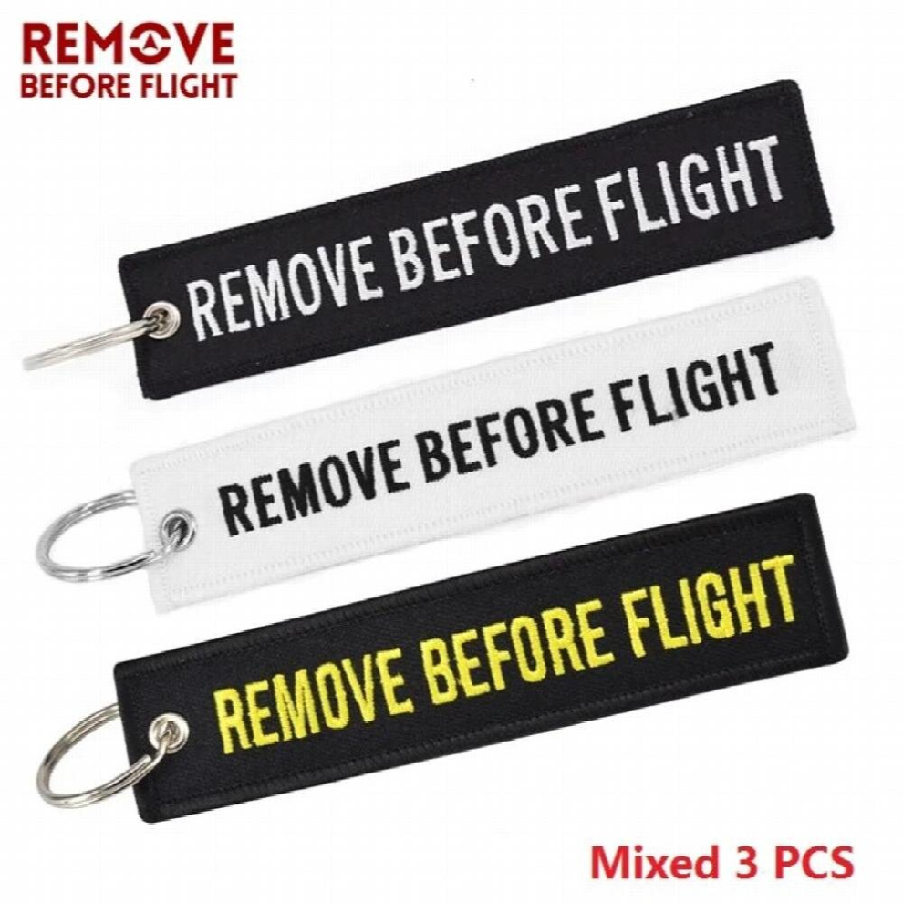 Remove Before Flight Mixed Keychain Keychains For Motorcycles Car Key Chain Keychain Jewelry 3 Pcs/Lot 885670549703