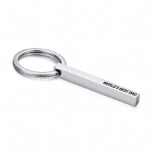 Mens Stainless Steel Full Light Corrosion Text Keychains,Fashion Jewelry 4 Types Square Keychain Steel Gift For Christmas