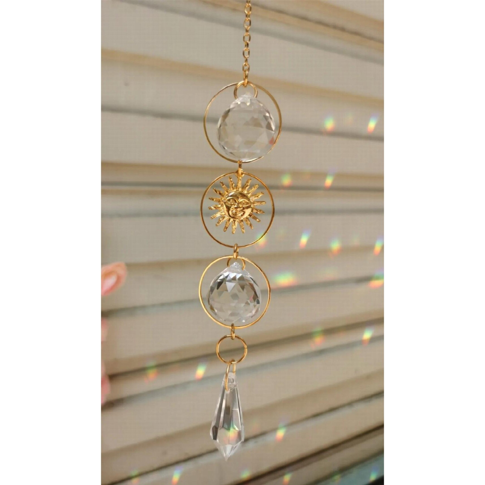 Mini Sun Catcher,Car Prism,Crystal Suncatcher,Rearview Mirror Decor, Rainbows Multicoloured 885670552291