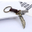 Mens vintage keychains Punk Alloy Feather key chain 4