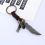 Mens vintage keychains Punk Alloy Feather key chain 5