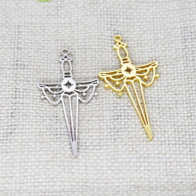 5PCS DIY Stainless Steel Sword Pendant Necklace Charm Pendant For Men Jewelry Witchcraft Vintabe Choker Women Gift