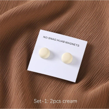 Safe Macaron Hijab Brooch Strong Metal Plating Magnetic Hijab Clip No Hole Pins Brooches Magnet For Muslim Scarf
