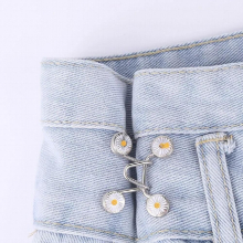 Daisy Flower Thin Waist Button Accessories for People Who Reducing Weight Pants too Big Comfortably Double Sided Durable