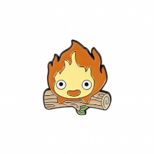 Log Match tree branch Enamel Pin Demon With Dustpan Brooches Flame Inspired Badges Anime Film Jewelry Gift for Kids