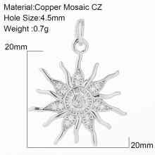 Star Sun Pendant Charms for Earrings Necklace Making Supplies Accessories Pendant Diy Jewelry Charms CZ Zircon Charms