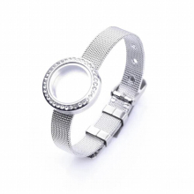 5Pcs Vintage Stainless Steel Memory Round GlassFloating Relicario Locket Pendant Bracelet Watch Making Women Party Gift Jewelry