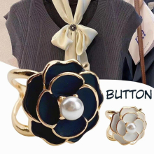 Stylish Silk Scarf Buckle Personalized Shawl Decorative Button For Hat Dress
