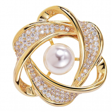 Rhinestone Scarf Ring Buckle Clip Flower Scarf Brooches For Women Alloy Clothing Wrap Clasp