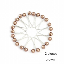 Multicolor Headscarf Pearl Pins Clips Pins Hijab Scarf Clips Muslim Arab Shawl Islamic Accessories Women Jewelry