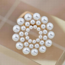 Faux Pearls Scarf Clip Buckle Scarf Wrap Clamp Silk Scarf Fastener Clasp