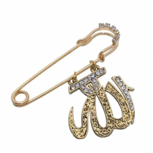 islam muslim Allah Scarf Hijab crystal Pin brooch
