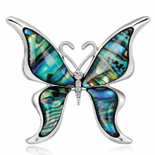 Zlxgirl jewelry metal shell butterfly pin brooch men kids christmas vintage insect broches bouquet bags accessory