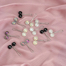 12pcs/lot Drop Pearls Muslim Women Shawl Scarf Lady Scarves Hijab Clips Brooch Pins Pin Headscarf Pearl Clip Scarf Clips